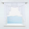 ESLIR Scheibengardine mit Tunnelzug Kleinfenster Gardinen Küche Bistrogardinen Transparent Stores Fenstergardine Voile Weiß BxH 140x145cm 1 Stück