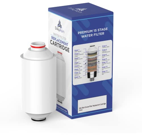 Silky Rain Duschfilterkartusche – Wasserfilter Dusche für gesündere Haut, Haare & Nägel – 15-Stufen Kalkfilter Dusche, Duschfilterkartusche gegen Kalk und Chlor, kompatibel mit Philips duschfilter