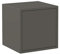 Iconico Home QBE Cubo da parete, con anta apertura a pressione, Ingresso, Soggiorno, Camera da letto, Cameretta ragazzi, Studio, 37,5x35xh37,5 cm, Grigio scuro