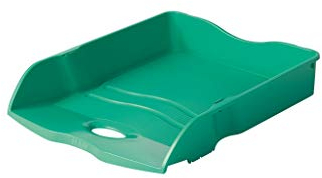 HAN Briefablage Re-LOOP, 6 STÜCK, 100% recycled, Dokumentenablage, Briefkorb, Briefhalter, Papierablage, bis Format DIN A4/C4 Unterlagen, 10298-905, grün