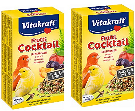 2 Pack VITAKRAFT BIRD CANARY FRUIT COCKTAIL FOOD SEED FEED MIX EXTRA VITAMINS 200G