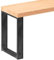 LAMO Manufaktur Sitzbank Esszimmer Holzbank 30x100x47 cm, Möbelfüße Simple Rohstahl mit Klarlack/Natur, LSB-01-A-002-100-0000S