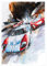 MINSEOK Auto-Plakat Aquarell Raumdekoration Premium A2 Kunstdruck Autodruck Bilder perfekte Vintage leistungsstark Coole Supercars