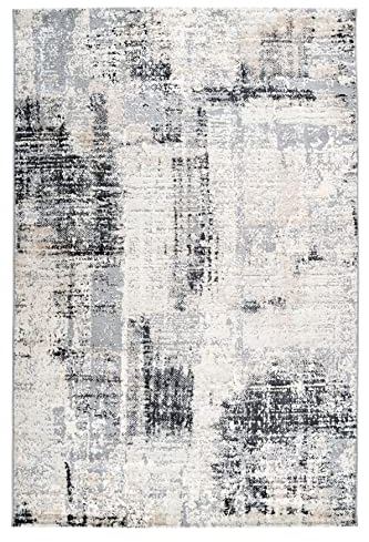 My Salsa 690 Grau Kurzflor Wohnzimmer Teppich (200 x 290 cm)