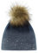 Eisbär Dip Dye Lux Crystal Mütze Pudelmütze Wintermütze Beanie Damenmütze Strickmütze (One Size - dunkelblau)