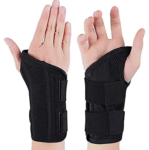 NuCamper Handgelenkstütze Handgelenk Bandage mit Metallschiene, Rechte Hand | Verstellbar Handgelenkschiene für Männer Damen,Atmungsaktive Karpaltunnelsyndrom Schiene für RSI, Arthritis, Sehnenentzündung