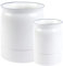 BLUE GINKGO Kitchen Utensil Holders - Set of 2 Ceramic Utensil Organizers | Large Utensil Holder, Small Cutlery Utensil Crock | Kitchen Utensils Holder for Countertop, Home Essentials - White