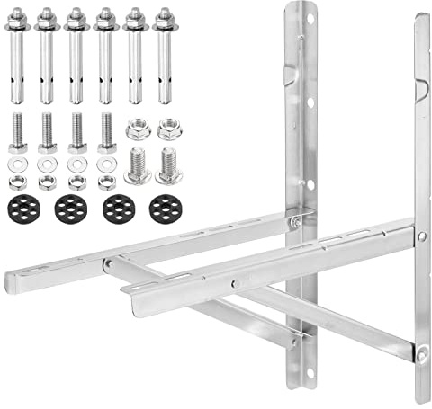 PATIKIL Mini Split Wall Mounting Bracket for 9000~36000BTU 1 Set Up to 570 Lbs Condenser Ductless AC, Heat Pump System Stainless Steel Bracket