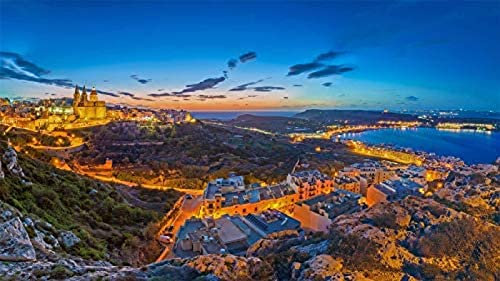 Draufsicht, Malta, Puzzle 1000 Teile Puzzles für Erwachsene und Kinder 70x50cm