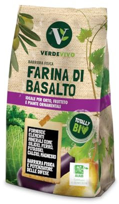 VerdeVivo FARINA DI BASALTO, micronizzato di roccia vulcanica basaltica ottenuta per macinazione meccanica del minerale puro.