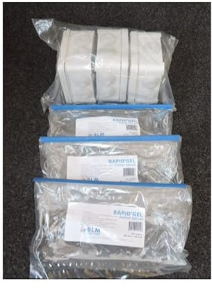 Blm - Kit d'étanchéité 3 boites de dérivation 100x100x55mm IP55 + 3 sachets Rapid'Gel 500 ml BLM