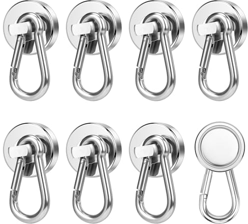 Wukong 25mm Heavy Duty Magnets, 22KG(50LB) Extra Strong Magnetic Hooks for Cruise, Fridge and Wall