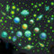 INGJIA Wandsticker Leuchtaufkleber Sticker Astronaut Planet Leuchtsterne Leuchtsticker Wandtattoo Leuchtend Sterne Fluoreszierend Wandaufkleber Aufkleber Für Kinderzimmer Dekorative Aufkleber Blau