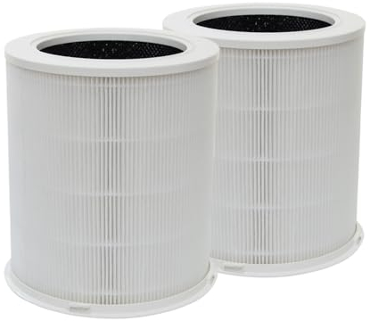 PUREBURG Replacement Filter Compatible with Dayette FRESHDEW AP401 AP402 & JOWSET AP402 AP403 Air Purifiers,2-Pack H13 HEPA 4-Stage Filtration Activated Carbon 2-IN-1