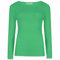 Shop Nova® Women Ladies Long Sleeve Round Neck Plain Top Stretchy Casual T Shirts Basic Slim fit Tee Tops UK Size 8-26 (Jade Green, 8)