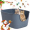 Suhaco Bandeja de arena para gatos jumbo de cara alta, antisalpicaduras, parte superior abierta, 61 x 48 x 31 cm, bandejas de arena para gatos grandes, extra profundas, para inodoro de múltiples