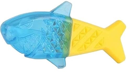 ZZQCHAAli Freezable Dog Teething Toy,Fish Shape, Cooling Chew Toy for Pets