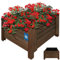 KOTARBAU® Pot de Fleurs Jardinière Bois Extérieur de 50 x 50 cm Marron |Boîte de Jardin pour l'Extérieur |Bac Bois à Fleurs |Jardinière Bois Extérieur |Support pour Plantes de Balcon |Jardinière Bois