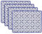 KAF Home Kork-Tischsets, 40,6 x 30,5 cm, 4 Stück, Chateau (blaue mediterrane Fliese)