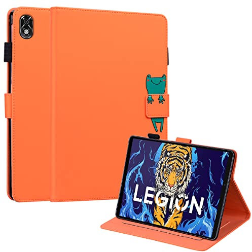 Mldjomid Carcasa Funda Compatible con Lenovo Legion Y700 TB-9707F 8.8 Pulgadas 2022 PU Cuero Tablet Cover Protectora con Ranura para Tarjetas y Soporte Función para Lenovo Legion Y700 8.8, Naranja