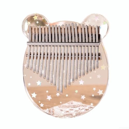 Anfängerfreundlicher Kalimba-Daumen mit 17 Tasten, stilvolles transparentes Acryl-Design für einfaches Spielen