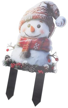 TOYANDONA Schneemann-gartendekoration aus Acryl Weihnachtsstecker für Draußen Winterdeko für Rasen und Garten Festlicher Wegschmuck für Außenbereich