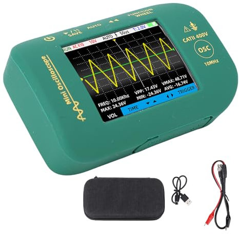 Oscilloscope Numérique Portable Oscilloscope Numérique Oscilloscope Écran LCD de 2,8 Pouces, Mesures Précises, avec Connexion USB pour PC