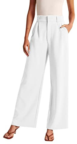 2025 - Pantalon ample pour femme - Pantalon habillé taille haute - Pantalon fluide pour femme