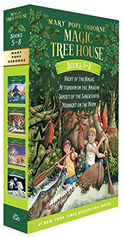 Magic Tree House Books 5-8 Boxed Set: Night of the Ninjas / Afternoon on the Amazon / Sunset of the Sabertooth / Midnight on the Moon