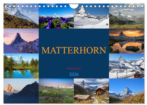 MATTERHORN Impressionen (Wandkalender 2026 DIN A4 quer), CALVENDO Monatskalender: Wahrzeichen der Schweiz (CALVENDO Natur)