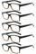 Eyekepper 5er-pack Federscharniere Vintage Herren Lesebrille in Schwarz-Gelb Schildpatt