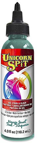 Unicorn SPiT Navajo Jewel 5770011 - Pintura en gel para manchas y esmaltes, color verde azulado, 118 ml