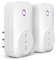 Meross Presa Smart Italiana, Monitoraggio Energetico, Presa WiFi (Type L) 16A 3840W, Controllo Remoto, Protezione Sovraccarico, Funzione Timer, Compatibile con Alexa, Google Assistant, 2 Pezzi, 2,4GHz