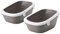 2er Sparpack Katzentoilette Katzenklo Schalentoilette Simba mit Rand + Siebeinsatz