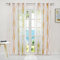 ESLIR Gardinen mit Ösen Vorhänge Gardinenschals Transparent Schlaufenschal Wellen Muster Voile Orange BxH 140x245cm 1 Stück