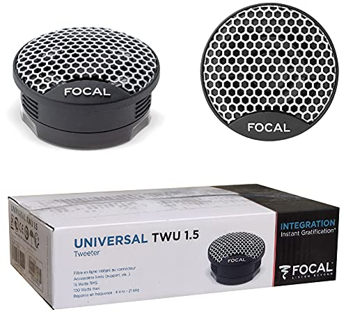 Tweeter 2 Focal TWU1.5 TWU 1.5 de 5,00 cm 50 mm 2 de diamètre de 15 Watts rms et 100 Watts Max impédance 4 ohms sensibilité 94 DB Voiture, par Paire