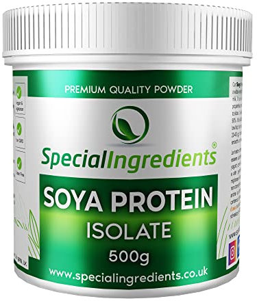 SOYA Protein Isolate Powder 500g Vegan, Non-GMO, Gluten Free, Lactose Free, Plant Based - Recyclable Container