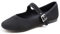 Feversole Women's Soft Breathable Mary Jane Memory Foam Cushioned Comfort Round Toe Metal Buckle Flats Walking Shoes Black Suede Size UK 6.5