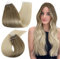 Ugeat Extensions Echthaar Microring Ombre 60cm Microring Extensions Echthaar 1g Microring Extensions Hellbraun Ombre Weißblond Micro Loop Extensions Microring Hair Extensions 50g 50 Strähnchen
