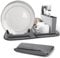 TTW Escurreplatos Plegable plástico con Alfombrilla Enrollable para Fregadero encimera Cocina pequeña Accesorios para apartamento Camper Camping Caravana