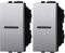LEDLUX 2 Pezzi Di Frutti Dispositivi Di Comando, Compatibile Con Bticino Living (Pulsante Assiale, Silver)