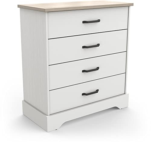 habeig KOMMODE #792 Landhausstil Weiss 4 SCHUBLADEN Cottage Sideboard Schrank