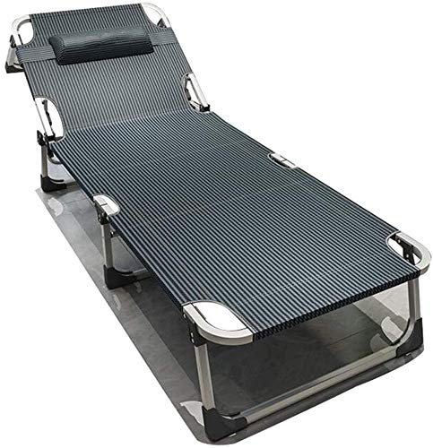 CHLDDHC Loungers Garden Faltbar, Gartenlieger Deckstuhl Klafte Liegeklapper Entspannung Sonne Liege Strandliege Tragbare Freizeit Liege mit Kissen abnehmbar für Campingpool Strand