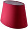 Lampenschirm oval aus Stoff H/B/L 20 x 22 x 33 cm (rot)