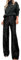 Caziffer Damen High Waist Pailletten Hose Glitzer Bling Diskothek Hose Breite Gerades Bein Clubwear Streetwear, Schwarz, S