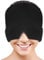 Migraine Relief Cap, Reusable Cold Hot Therapy Migraine and Headache Relief Cap, Single-Sided Gel Ice Hot Head Wrap for Chronic Migraine, Tension Headache, Sinus Stress, Puffy Eyes (Black)