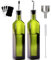 Oliera Salvagoccia, 2 Pezzi 500ML Dosatore Olio con Imbuto e Dosatore Oliera da Tavola per Cucina e BBQ (Verde)