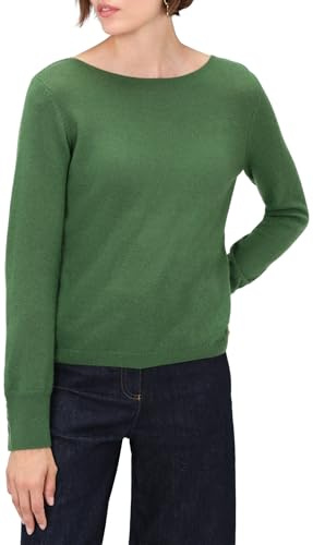 Caroll 232K-MZOAN Cachemire Pull-Over, Vert, XS Femme