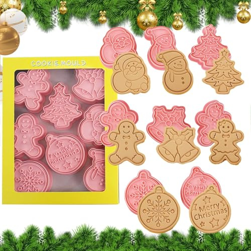 Emporte Pièce Noël,3D Moule à Biscuit Noël,Emporte-Pièces en Plastique pour Noël,3D Moule Biscuit,Chauve-souris,Moule à Biscuits en 3D,Noël Moule à Biscuits,pour Décoration Fondants Biscuit