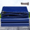 Abdeckplane Gewebeplane 2.5 x 3.8 m mit Ösen 500 G/M² PVC Wasserdicht & Reißfest Extra Dick Polyethylen Folie für Terrassen Balkon, Pflanzendecke, Blau